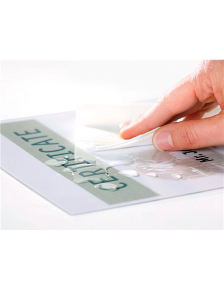 Pochette plastification q-connect à chaud économique format folio 325x220mm 125 microns boîte 100 unités.