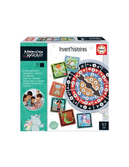 Apprendre a lire et a ecrire educa invent'histoires creativite imagination 72 cartes personnages scenes etc.