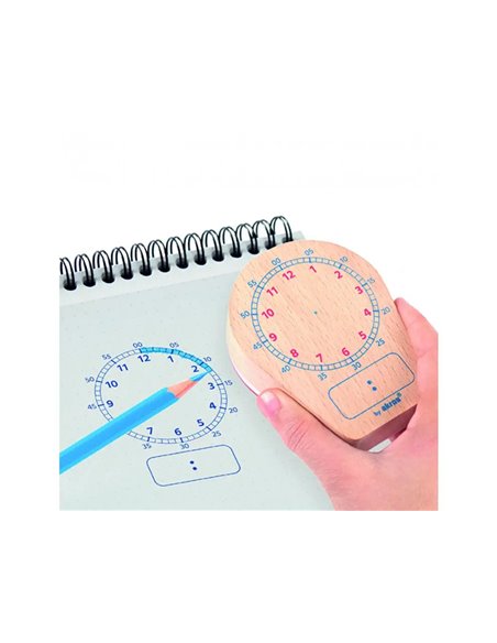 Apprentissage de l ehure et minutes akros maxi tampons quelle heure est il avec 2 des a 12 faces.