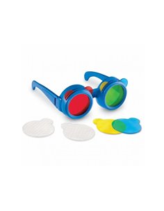 Perception visuelles learning resources lunettes a filtres colores 1 paire de lunettes 8 verrres diffrents 1 guide.