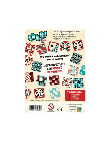 Jeu d'observation twin-it cocktail games twin-it japan.