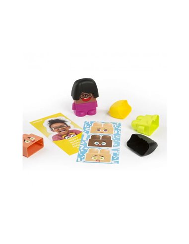 Emotiblocks premieres emotions miniland 100 combinaisons possibles interet pedagogique 18 pieces.