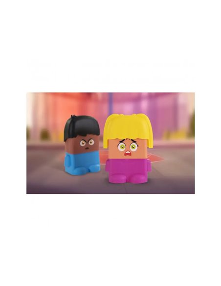 Emotiblocks premieres emotions miniland 100 combinaisons possibles interet pedagogique 18 pieces.