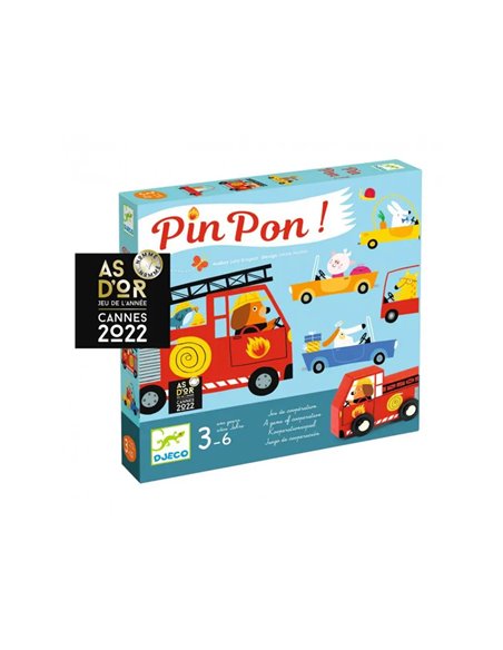 Jeu collaboratif pin pon djeco.