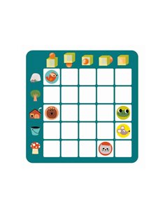 Spatialisation djeco topologix se situer dans l espace 1 tableau 24 cartes 5 jetons animaux en bois. 2