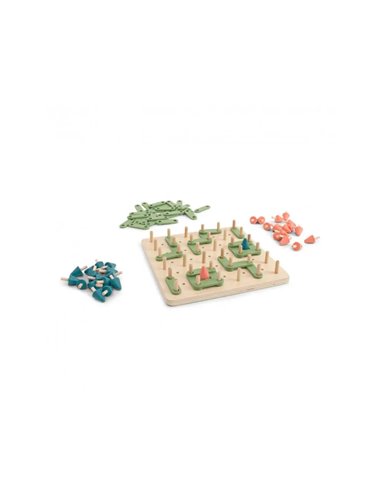 Logique reflexion smart bs toys plante un arbre 1 socle en bois 50 morceaux de bordure et 34 arbres.