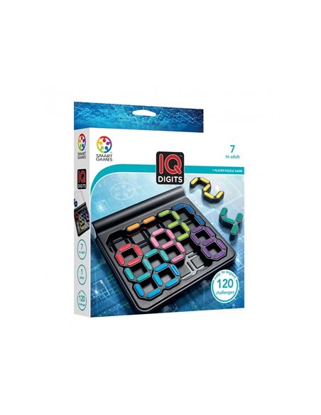 Logique reflexion smart iq digits placer les chiffres 120 defis 1 coffret 10 pieces de 0 a 9 livret defis.