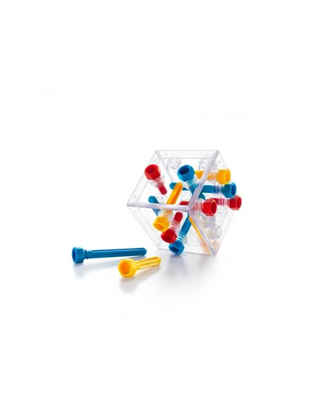 Logique reflexion smart criss cross cube jeu de reflexion en 3d 80 defis 13 boulons a placer 1 joueur.