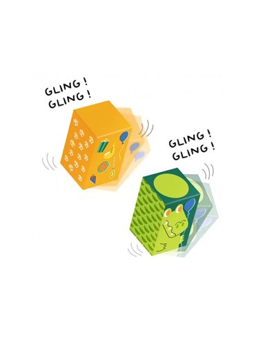 Memo djeco memo sono jeu educatif retroubver les paires 12 cubes 1 sac en tissu 1 plateau de jeu.