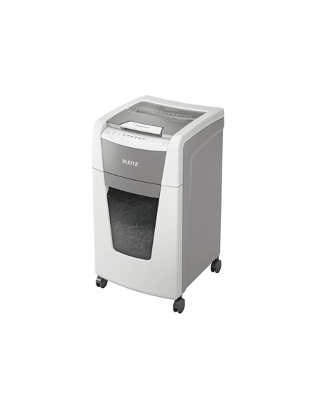 Destructeur de documents leitz iq auto+ office coupe croisee 300f corbeille de 60l.