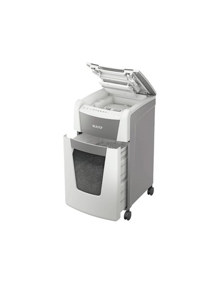 Destructeur de documents leitz iq auto+ office coupe croisee 300f corbeille de 60l.