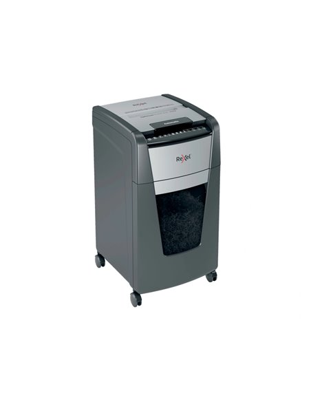 DESTRUCTEUR REXEL OPTIMUM AUTOFEED+ 300X COUPE CROISEE  4X26MM 300F AGRAFES CARTES  CREDIT TROMBONES SECURITE 4