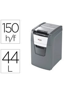 Destructeur de documents rexel optimum auto+ coupe micro 150f corbeille de 44l.