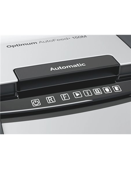 Destructeur de documents rexel optimum auto+ coupe micro 150f corbeille de 44l.