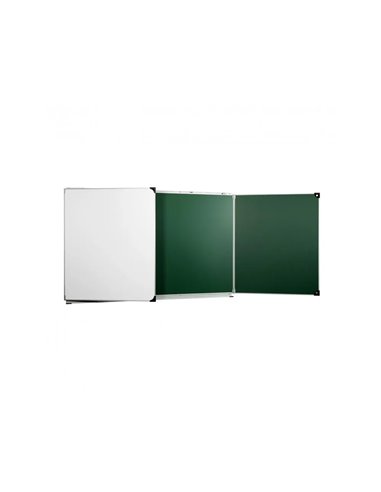 Tableau ulmann triptyque haute qualite 120x200cm coloris blanc et vert.