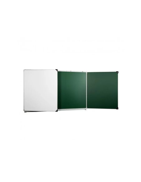 Tableau ulmann triptyque haute qualite 120x200cm coloris blanc et vert.