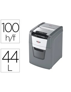 Destructeur de documents rexel optimum auto+ coupe micro 100f corbeille de 34l.