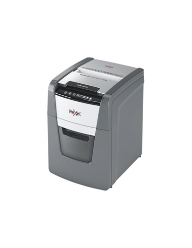 Destructeur de documents rexel optimum auto+ coupe micro 100f corbeille de 34l.