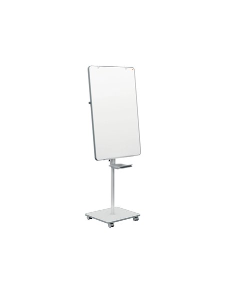 Chevalet conference nobo blanc move & meet surface magnetique tableau effacable 674x1039mm 4 roues.