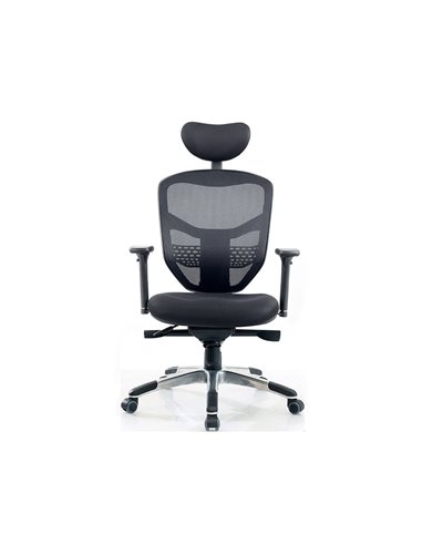 Siege de bureau mt international 1673v2-644 dossier resille tetiere reglable mecanisme synchrone gris.