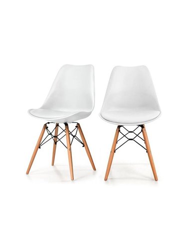 Lot 2 chaises dogewood blanche.