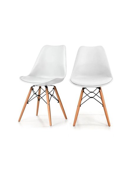 Lot 2 chaises dogewood blanche.