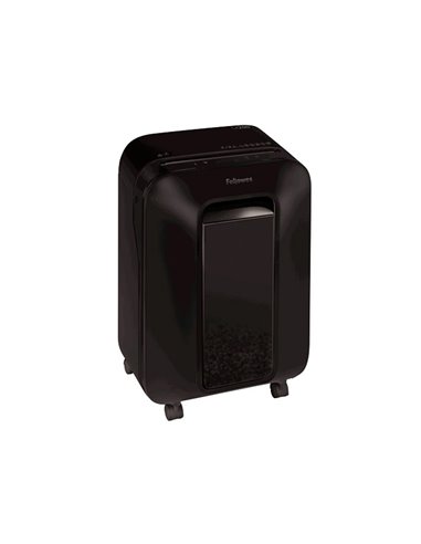 Destructeur fellowes lx200 coupe croisee 4x12mm 12f agrafes trombones cb securite p-4 corbeille 22l.