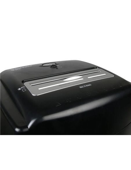 Destructeur q-connect q15cc automatique coupe croisée 4x30mm capacité 15f détruit trombones a4 35l 381x653x325mm.