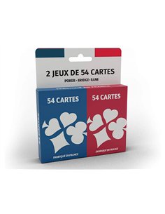 2 jeux de 54 cartes cartamundi ecopack.