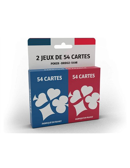 2 jeux de 54 cartes cartamundi ecopack.