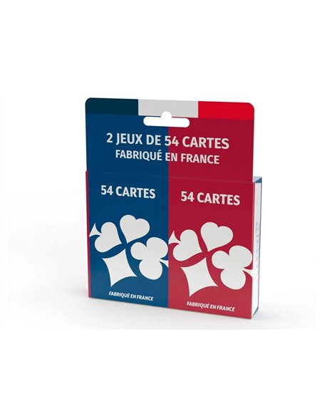 2 jeux de 54 cartes cartamundi ecopack.