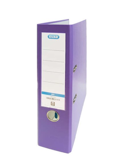 Classeur à levier Rado Top Folio - Dos de 80 mm - Extérieur doublé plastique - Intérieur papier - Lilas