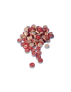 Pions loto cayro bois 1 face 90 unites.