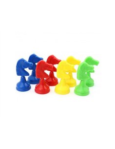 Jeu petits chevaux culture club 8 pieces 4 coloris assortis.
