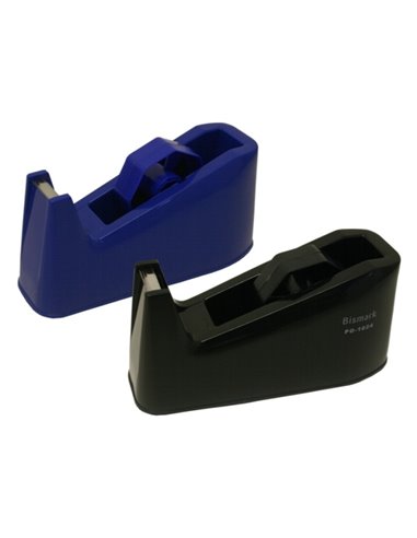 Porte-rouleau de bureau Bismark pour rubans adhésifs jusqu'à 66 m - Couleurs assorties aléatoires