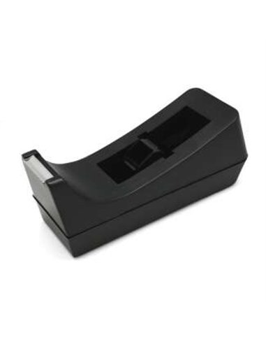 Porte-rouleau de bureau Bismark pour rubans adhésifs jusqu'à 33 m - Lame en acier - Noir