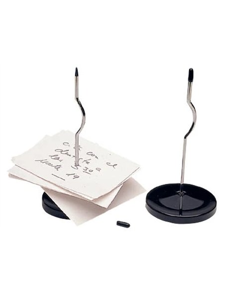 Pique-notes socle épingle métal trépied tige 110mm.