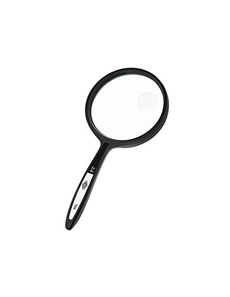 Loupe q-connect bifocale en verre diam. 62mm poignee courbee coloris noir.