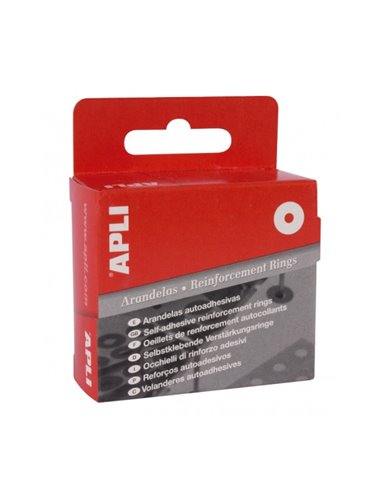 Boîte de 500 rondelles de renfort Apli Ø 13 mm - Idéales pour l'école, le bureau et la maison - Haute résistance à la traction e