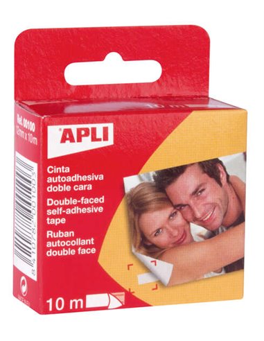 Distributeur double face Apli 12x10 - Retrait facile - Solide et durable - Adhésion instantanée - Pour réparations et bricolage 