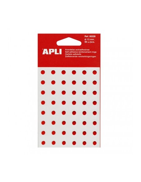 Pack Apli de 96 rondelles de renfort Ø 13 mm - Haute résistance à la traction et au frottement - Idéal pour l'école, le bureau e
