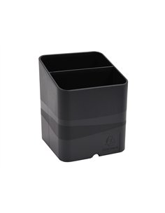 Pot a crayons exacompta pen-cube ecoblack 2 compartiments coloris noir.
