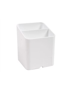 Pot a crayons exacompta pen-cube magnetique 2 compartiments coloris blanc. 2