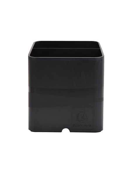 Pot a crayons exacompta pen-cube magnetique 2 compartiments coloris noir.
