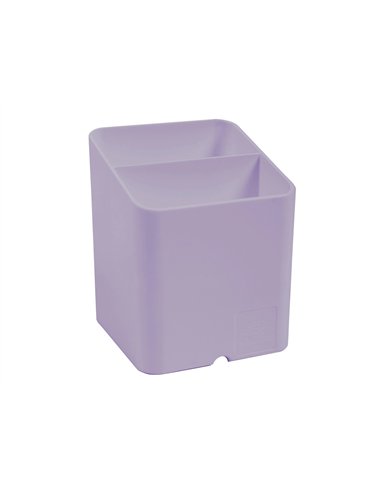 Pot a crayons exacompta pen-cube aquarel 2 compartiments coloris mauve.