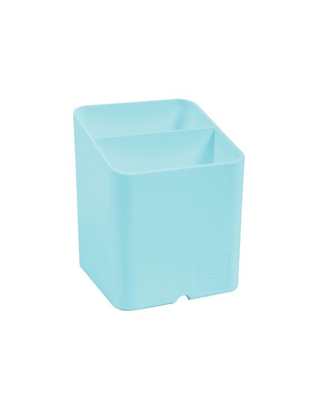 Pot a crayons exacompta pen-cube aquarel 2 compartiments coloris vert pastel.