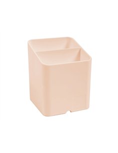 Pot a crayons exacompta pen-cube aquarel 2 compartiments coloris corail.