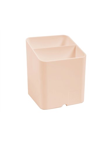 Pot a crayons exacompta pen-cube aquarel 2 compartiments coloris corail.