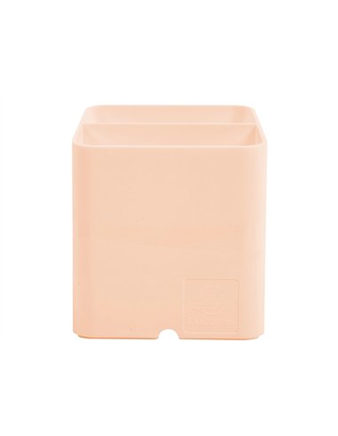 Pot a crayons exacompta pen-cube aquarel 2 compartiments coloris corail.