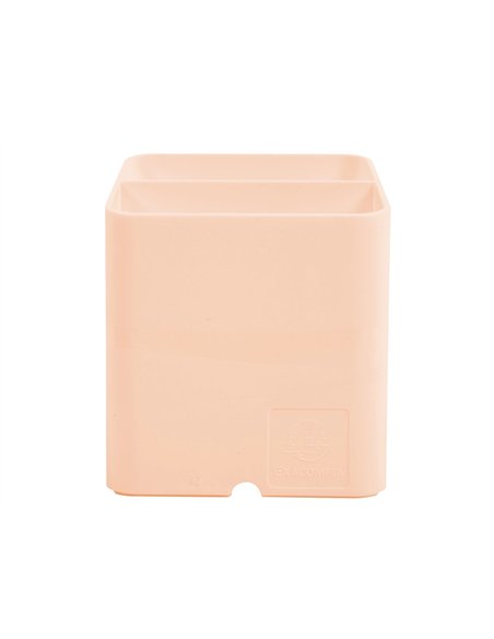Pot a crayons exacompta pen-cube aquarel 2 compartiments coloris corail.